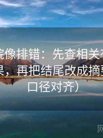 星空影院像排错：先查相关有没有被写成因果，再把结尾改成摘要（先把口径对齐）